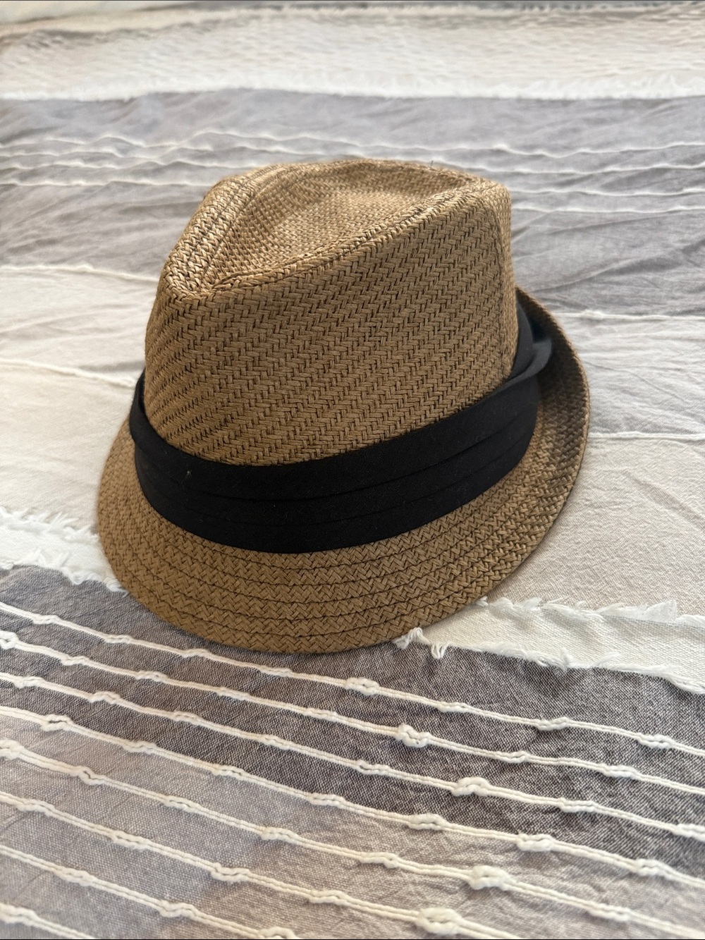 Arden B Black Woven Fedora